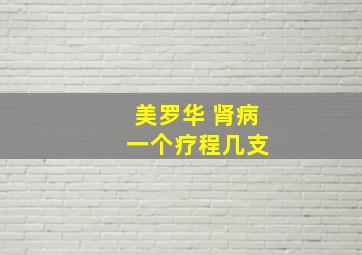 美罗华 肾病 一个疗程几支